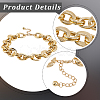 1Pc Zinc Alloy Twisted Double Ring Cable Chain Necklaces for Women NJEW-SP0001-12KCG-5