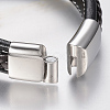 Braided Leather Cord Bracelets BJEW-H561-07C-3