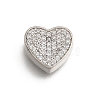 Valentine's Day Brass Micro Pave Clear Cubic Zirconia Beads KK-K427-30P-1