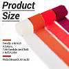 4 Rolls 4 Colors Frayed Polyester Ribbon OCOR-TA0002-87D-4
