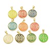 Rack Plating Brass Enamel Pendants KK-Z067-26G-1