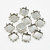 Non-Tarnish 201 Stainless Steel Sew on Prong Settings STAS-T032-08-8mm-1