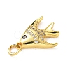 Brass Micro Pave Cubic Zirconia Pendants KK-I381-07G-02-2
