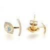 Brass Ear Studs EJEW-P157-07-NR-3