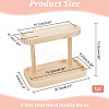 2-Tier Oval Wood Display Racks ODIS-WH0025-127B-2