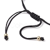 Adjustable Faceted Glass Nylon Cord Braided Bead Bracelets for Women Men BJEW-JB10369-4