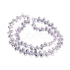 Electroplate Transparent Glass Beads Strands EGLA-P052-01A-PL04-2