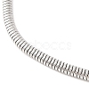 Tarnish Resistant 304 Stainless Steel Round Snake Chain Bracelets with Clasps BJEW-F472-01P-01-2