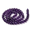 Natural Amethyst Round Bead Strands X-G-M304-18-6mm-2