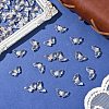 100Pcs Plating Transparent Acrylic Beads TACR-YW0003-17-4