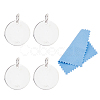 4Pcs 925 Sterling Silver Pendants STER-DC0001-37-1