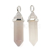 Natural Grey Agate Pointed Pendants G-M378-01P-A02-2