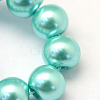 Baking Paint Pearlized Glass Pearl Round Bead Strands HY-Q003-4mm-65-3