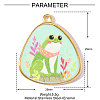 Printed 304 Stainless Steel Pendants STAS-OY002-16G-03-2