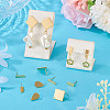 8Pcs 4 Styles Brass Stud Earring Findings EJEW-TA0001-65-5