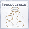 5Pcs 5 Styles Round Acrylic Bead Stretch Bracelets for Women BJEW-LP0003-77G-2