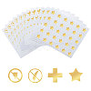 80 Sheets 4 Patterns PVC Waterproof Self-Adhesive Sticker Sets STIC-OC0001-10C-1