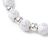 Plating Acrylic Stretch Bracelets BJEW-JB11043-02-4