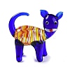 3D Dog Handmade Lampwork Display Decoration DJEW-C012-11-1