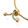 Ion Plating(IP) 304 Stainless Steel Box Chain Slider Bracelets BJEW-M233-06G-3