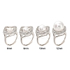 Rhombus Brass Micro Pave Clear Cubic Zirconia Adjustable Ring Settings KK-D378-34P-6