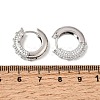 Brass Micro Pave Cubic Zirconia Hoop Earrings KK-CBA8324-22P-05-5