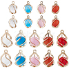 SUNNYCLUE 18Pcs 9 Styles Resin Imitation Cat Eye Pendants KK-SC0003-76-1