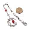 Alloy Moon Pendant Bookmark AJEW-JK00296-5