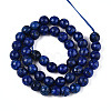 Dyed Natural White Jade Beads Strands G-T139-8mm-60-18-2