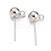 Non-Tarnish 304 Stainless Steel Ball Post Stud Earring Findings STAS-Z035-02P-E-1