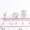 Brass Stud Earring Settings IFIN-Q006-S-3