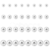 16 Pairs 4 Size Plastic Imitation Pearl Stud Earrings with Steel Iron Pins EJEW-AN0003-89-1