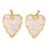 Rack Plating Brass & Epoxy Resin Pendants X-KK-C059-10A-G-1