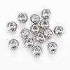Tarnish Resistant 201 Stainless Steel Waffle Beads X-STAS-G154-37-6mm-1