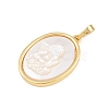 Brass with White Shell Pendants SH-CBA56CE-08G-02-2