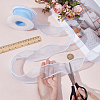 5 Yards Organza Plastic Ribbon with Plastic Pearl Edged OCOR-WH0101-185C-3