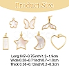 2Pcs Natural Shell Heart Pendants KK-YW0003-73-3