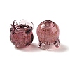 Handmade Gold Foil/Sand Lampwork Glass Beads LAMP-G158-05-3