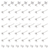 100Pcs 304 Stainless Steel Ball Post Stud Earring Findings STAS-UN0056-35-1