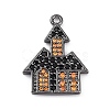 Rack Plating Brass Cubic Zirconia Pendants KK-D031-05-2