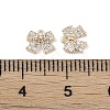 Brass Micro Pave Clear Cubic Zirconia Pendants KK-K351-46C-G-3