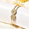 201 Stainless Steel Bangles for Women BJEW-R014-02G-3