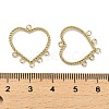 304 Stainless Steel Chandelier Component Heart Links High Polished STAS-L022-140G-3