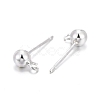 925 Sterling Silver Ear Stud Findings STER-K167-042D-S-2