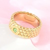 304 Stainless Steel Cubic Zirconia Finger Rings LS-RJEW-F203-03G-03-3