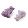 Natural Lepidolite/Purple Mica Stone Carved Dog Figurines DJEW-L023-A08-2