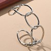 ElectrophoresisIron Cuff Bangles for Women BJEW-M057-06P-1