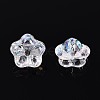 Electroplate Transparent Glass Beads Strands EGLA-N055-03A-12-3