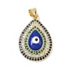 Brass Micro Pave Cubic Zirconia Pendants KK-H267-002G-01-1