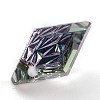 Embossed Glass Rhinestone Pendants GLAA-J101-04A-001VL-4
